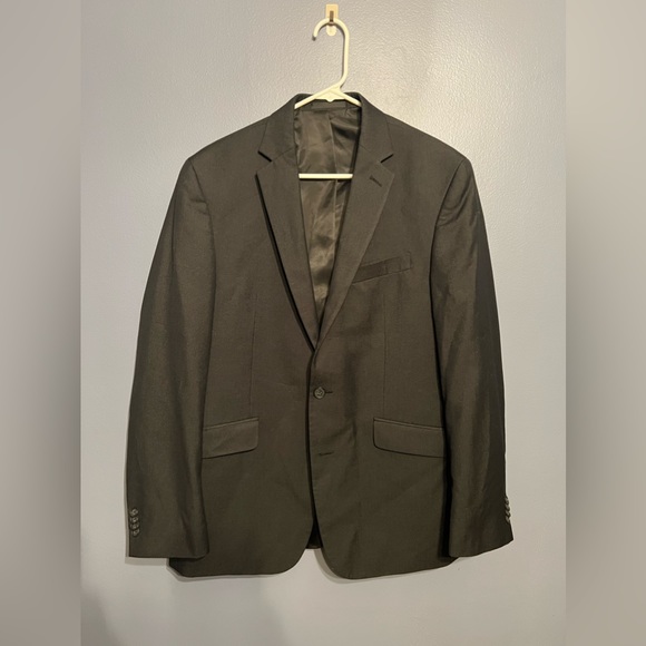 Kenneth Cole Reaction42R BLK 2 Button‎ Blazer Sport Coat Size 40R Men’s Business - Picture 1 of 6